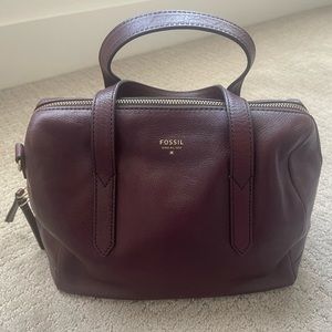Fossil Leather Satchel -  Vintage